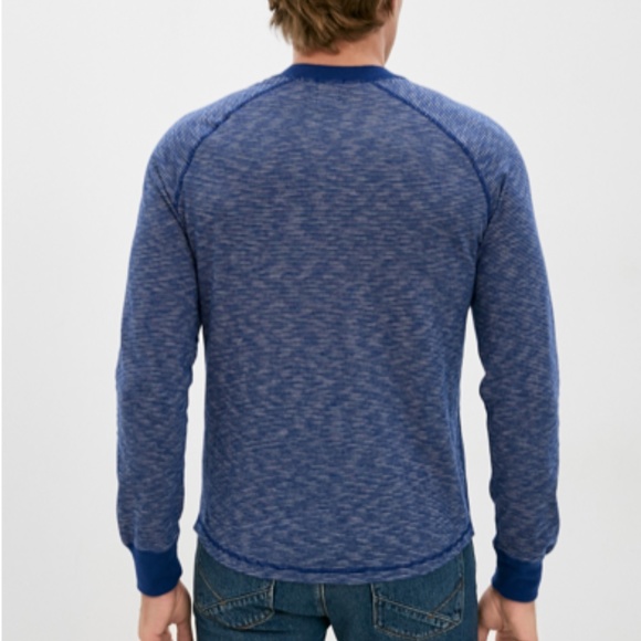 Gap Henley Striped Dark Blue Sz. L - Picture 2 of 4